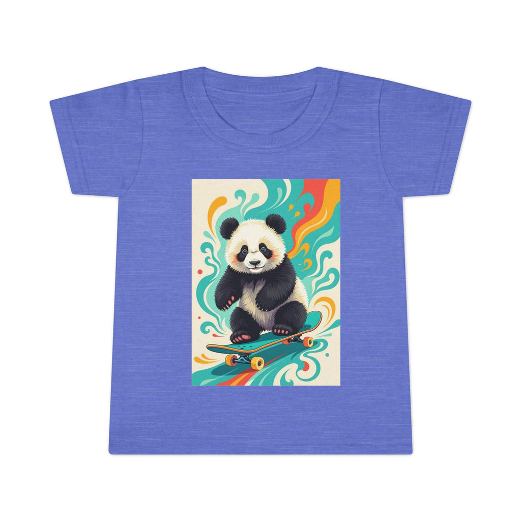 Skateboarding Panda Toddler T-Shirt, Cute Kids Shirt, Fun Gift for Toddlers, Birthday Present, Animal Tee, Playful Apparel