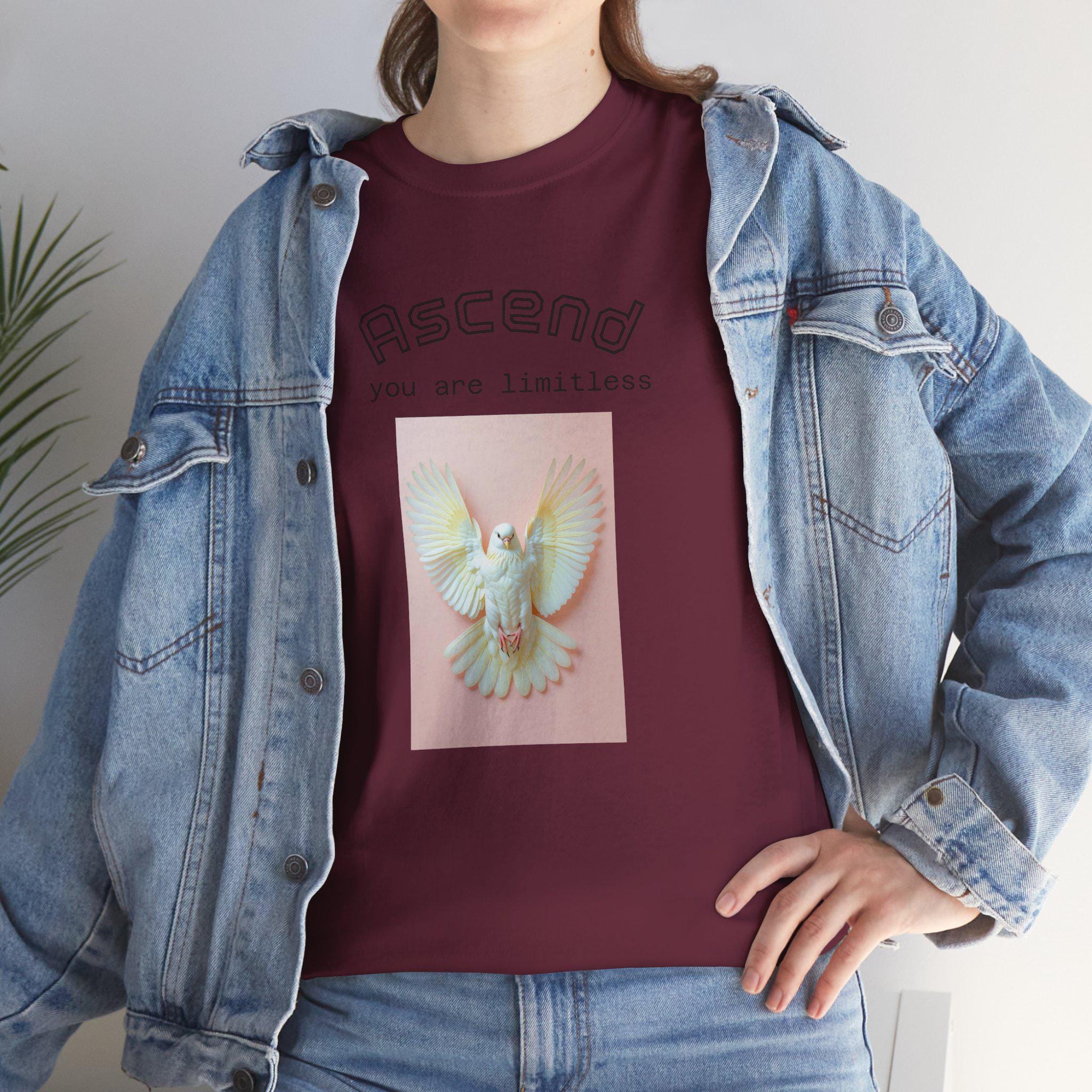 Limitless Spirit Graphic Tee: Inspirational Unisex Cotton Shirt