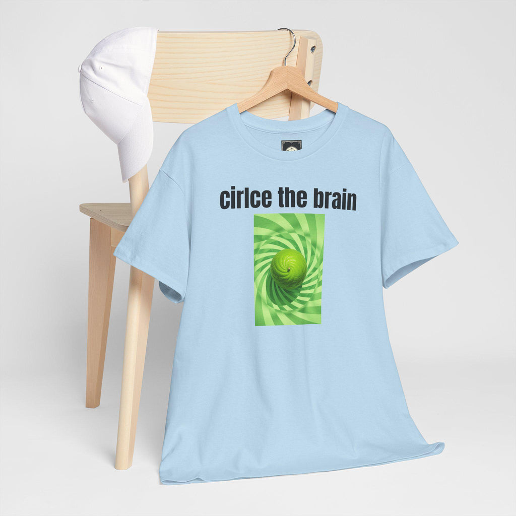 Circle the Brain Heavy Cotton Tee: Unique Art, Fun Gift