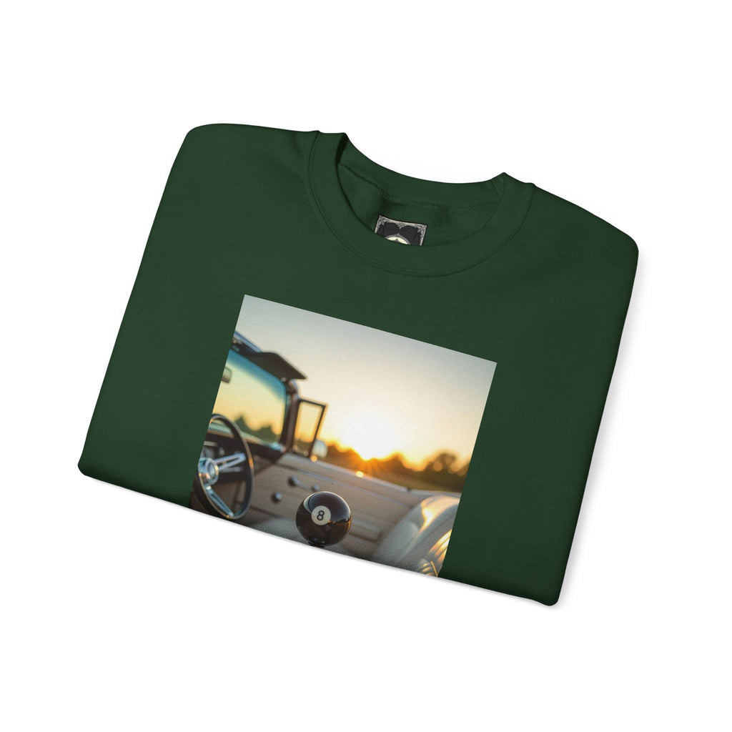 Vintage Car Crewneck Sweatshirt: Retro Road Trip Style