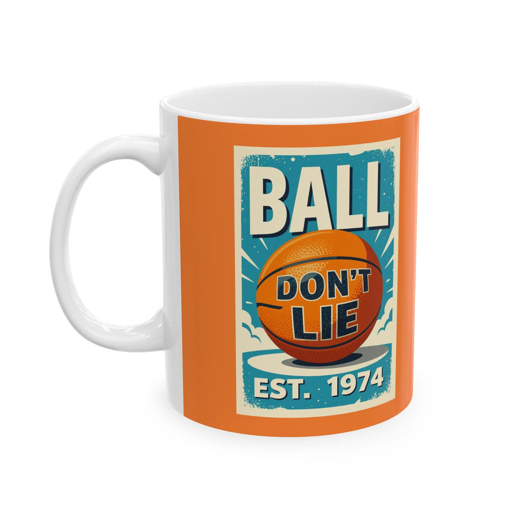 Vintage Basketball Ceramic Mug: Retro PDX Design, Sports Gift