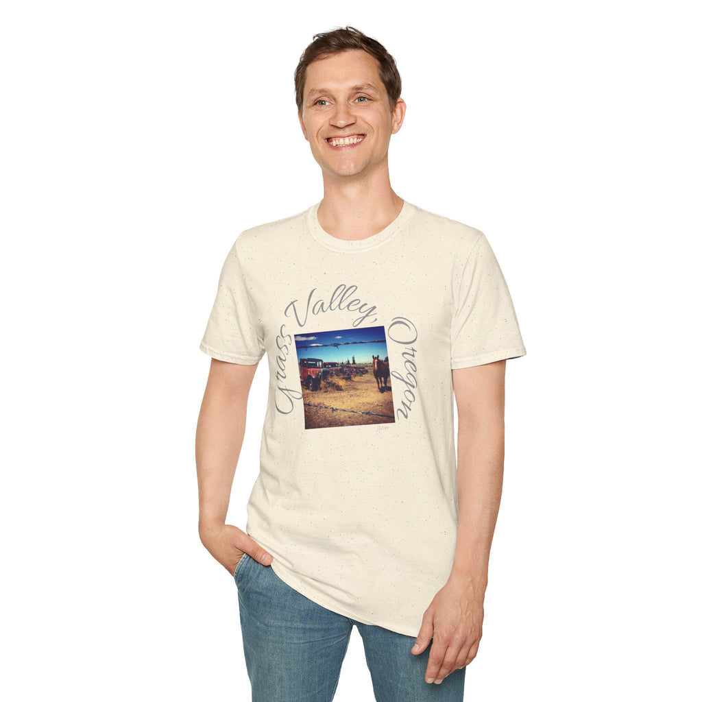 Grass Valley Oregon Horse T-Shirt, Unisex Softstyle Tee