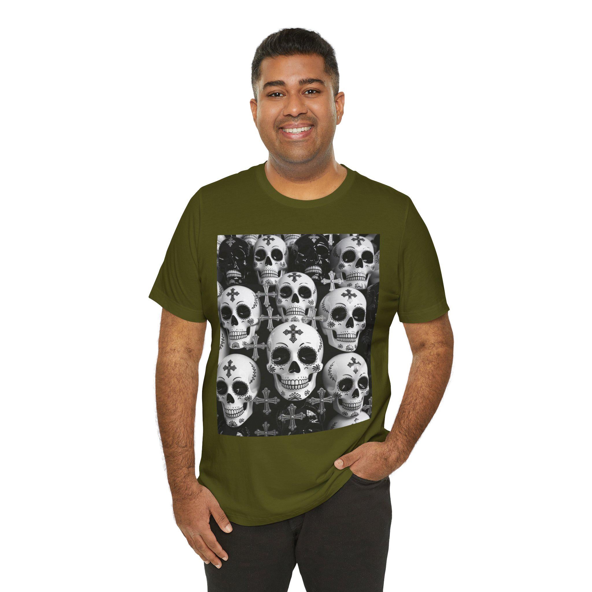 day of the dead Graphic Tee, Casual Wear, Halloween Shirt, Festival Outfit, Unique Gift Idea, Unisex Jersey Tee