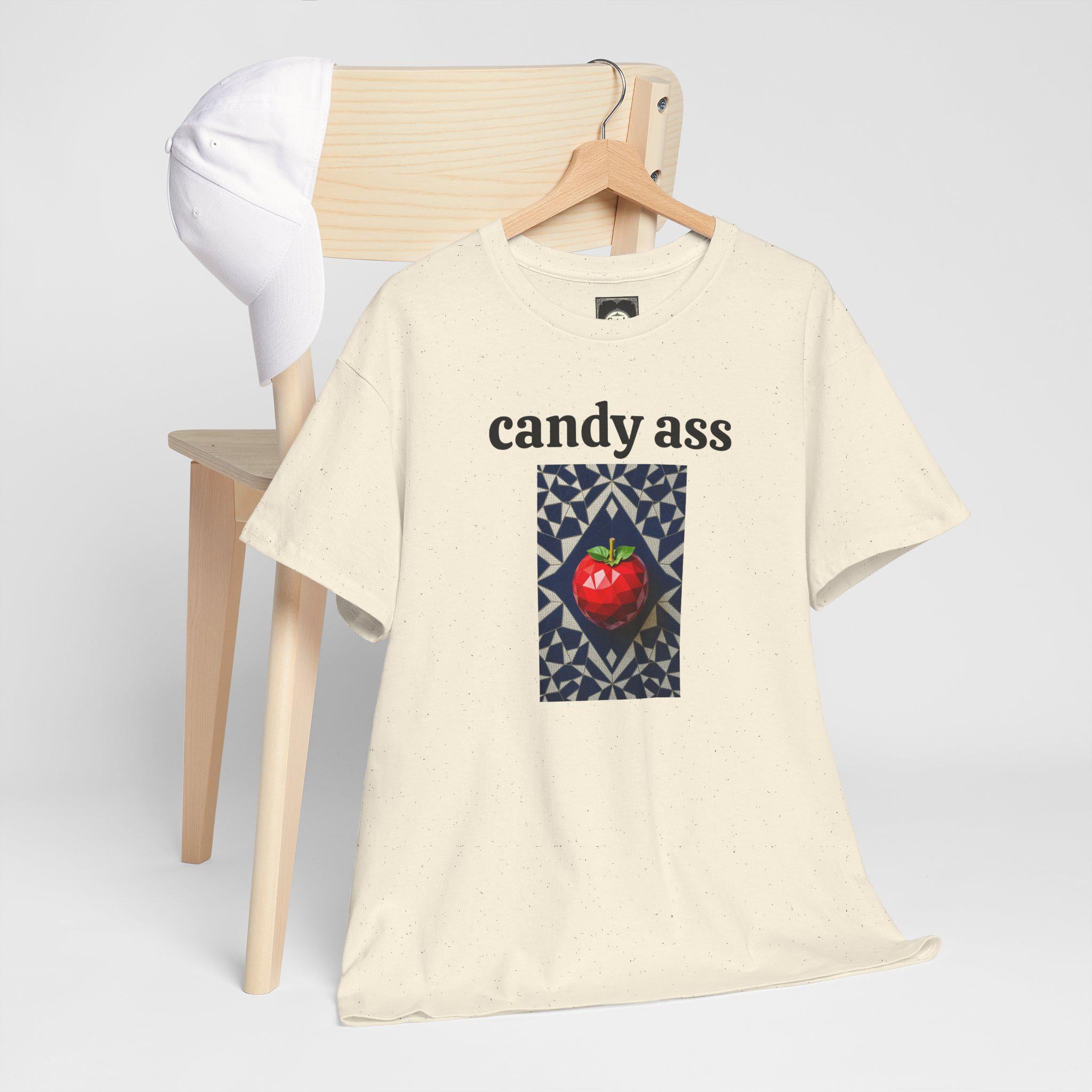 Whimsical Graphic Tee for Fun-Lovers, Candy Ass Humor Shirt, Unique Gift for Friends, Casual Summer Wear, Perfect for Parties