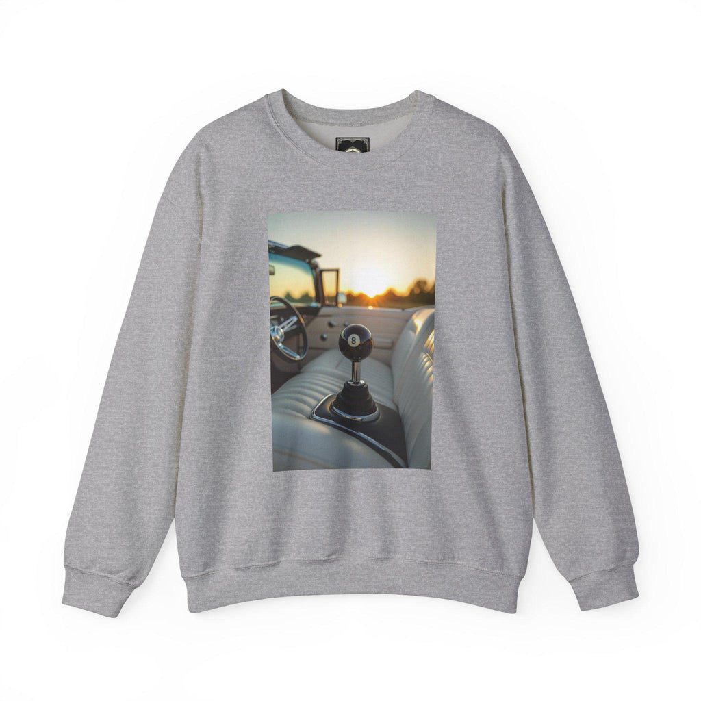 Vintage Car Crewneck Sweatshirt: Retro Road Trip Style