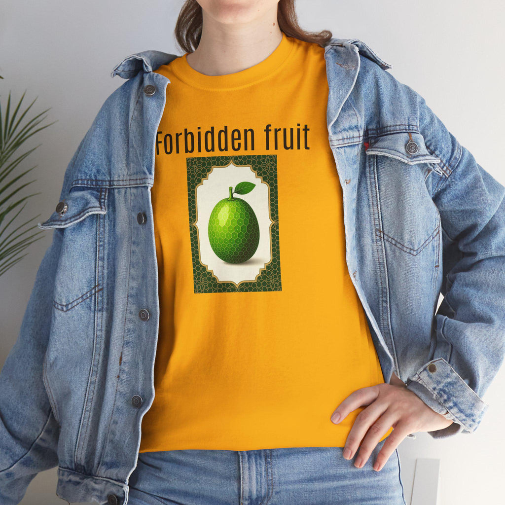 Forbidden Fruit Graphic Tee: Unisex Heavy Cotton T-Shirt