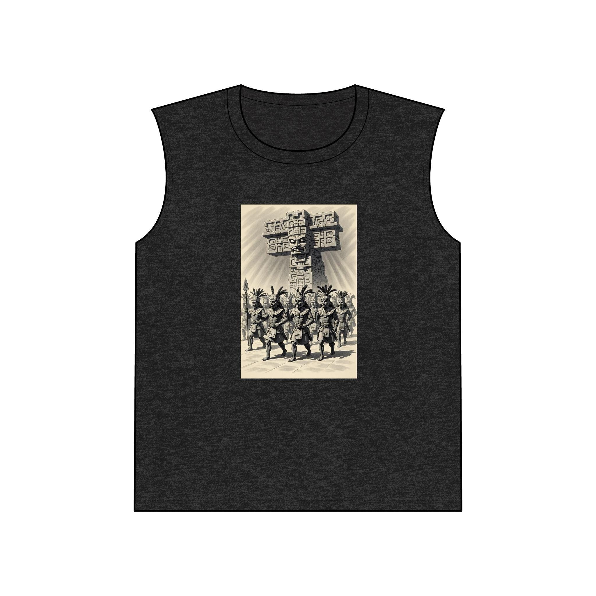 Tribal Art Muscle Tank Top: Aztec Print, Summer Festival Wear