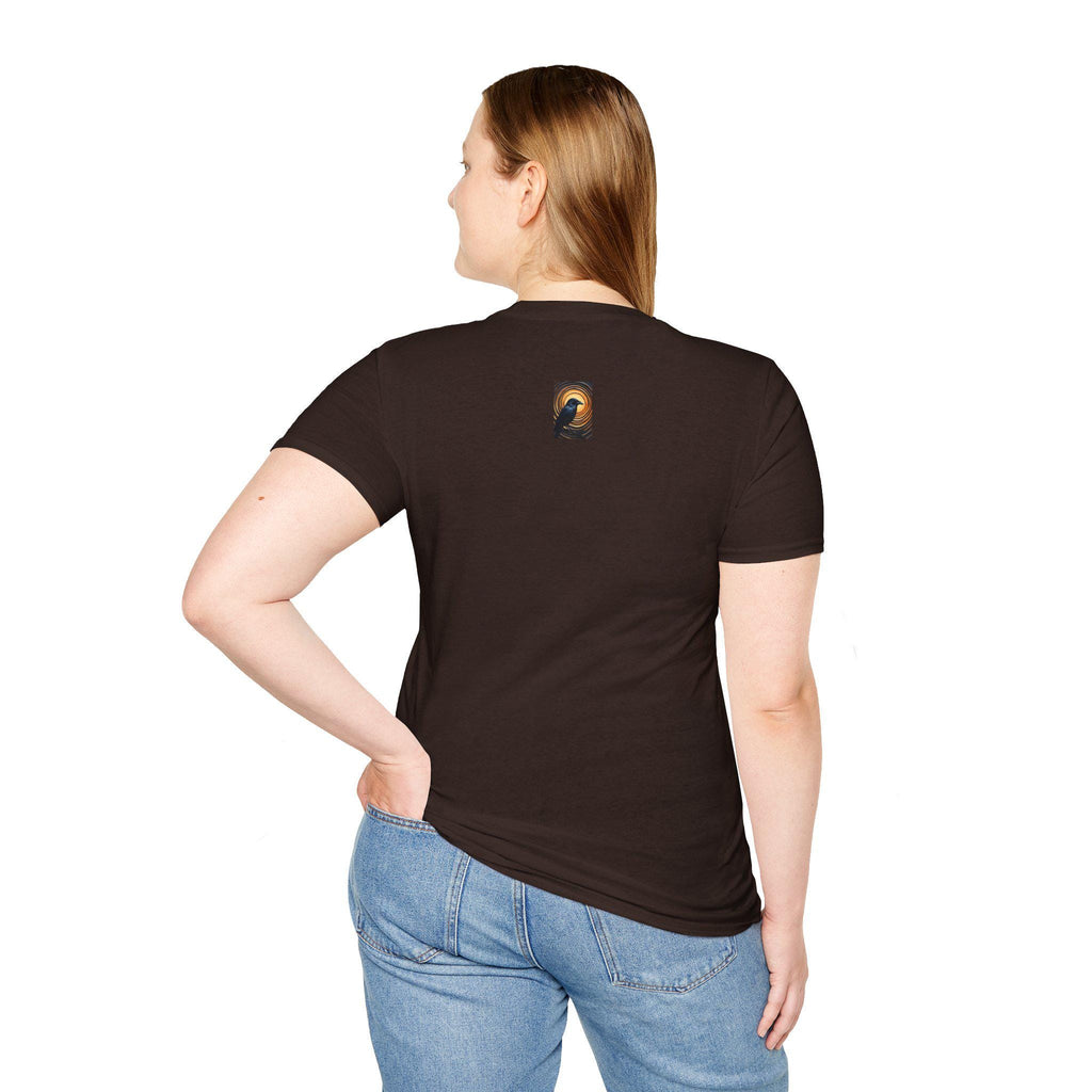 Crow Graphic Softstyle T-Shirt, Wave Pattern Unisex Tee