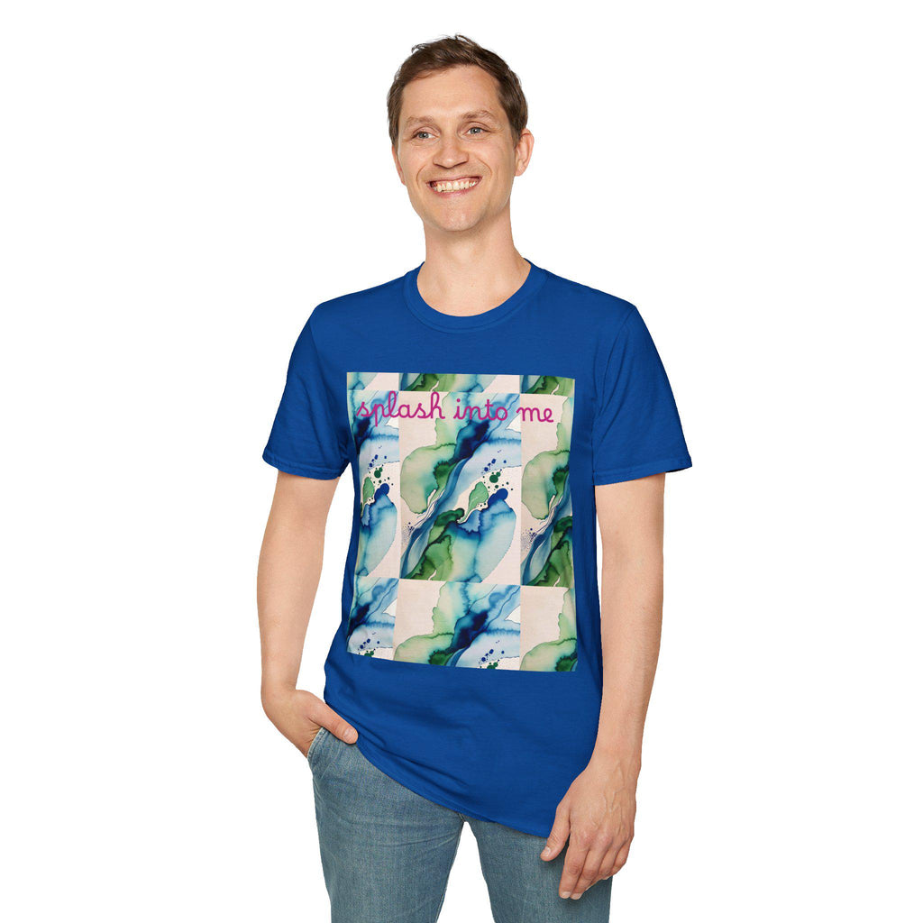 Watercolor Splash Unisex T-Shirt, Softstyle Graphic Tee