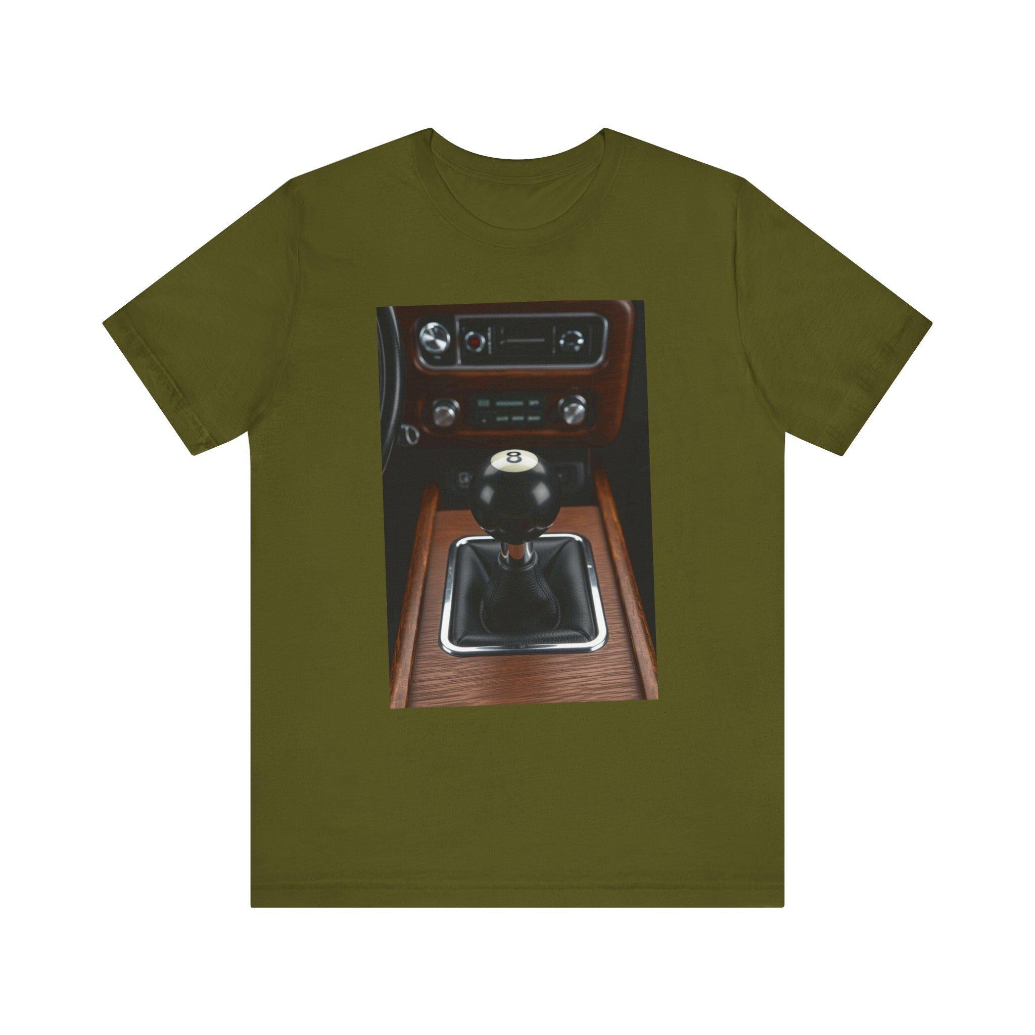 Retro Car 8-Ball Gear Shift T-Shirt: Vintage Automotive Enthusiast Tee