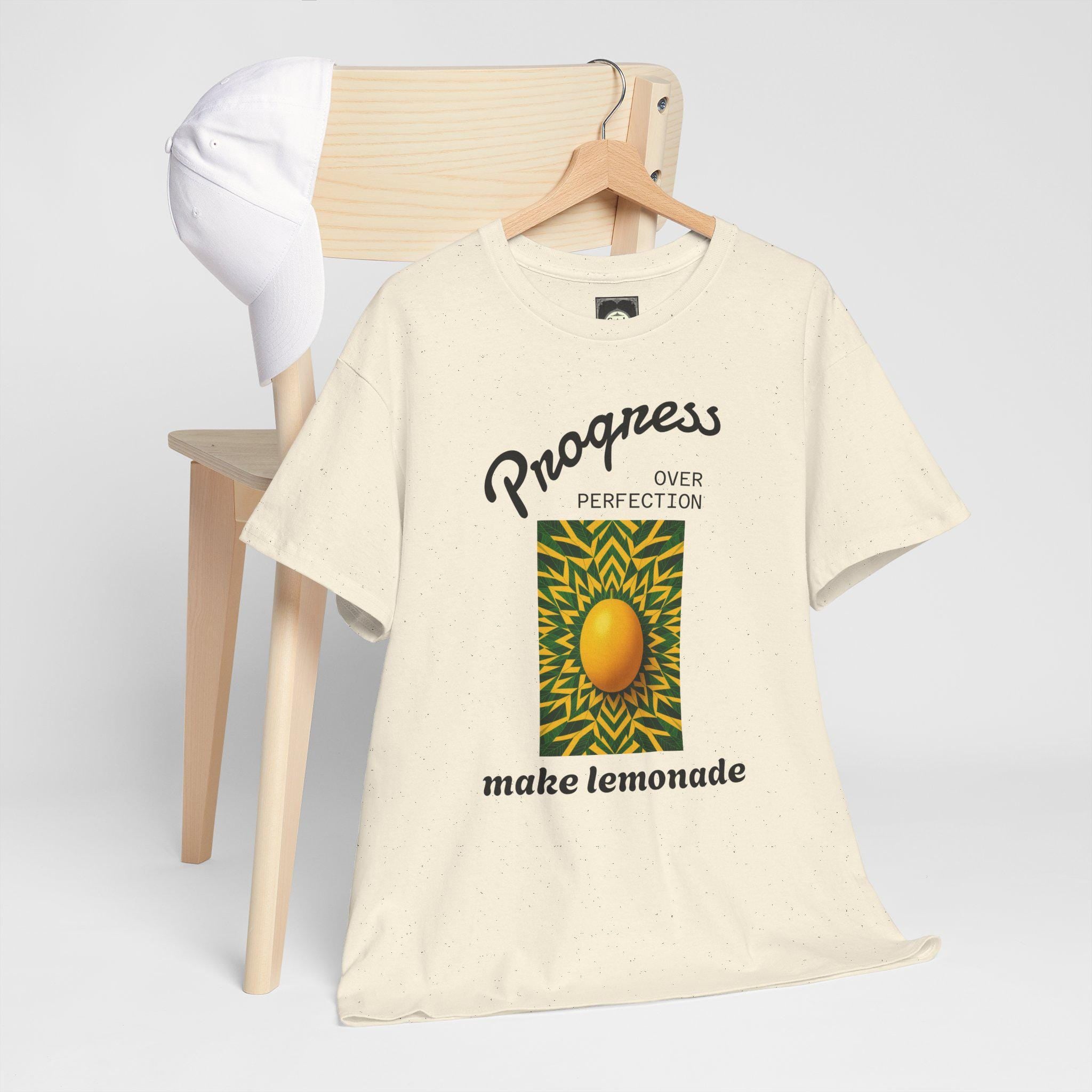 Progress Over Perfection Tee: Motivational Unisex Heavy Cotton Shirt