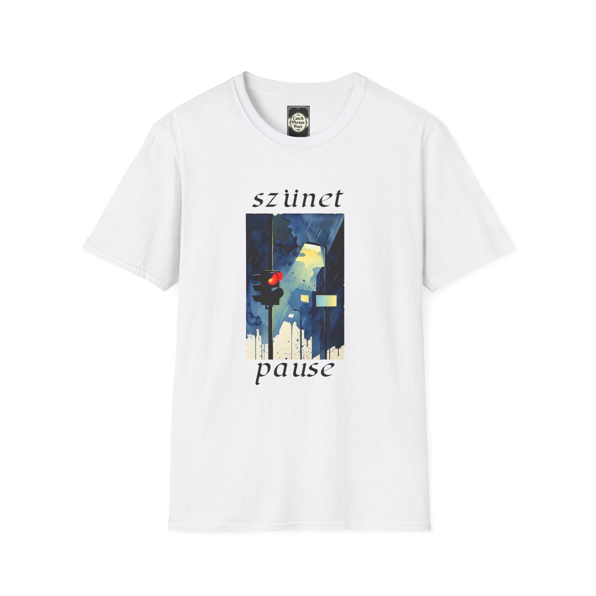 Pause Artistic T-Shirt – Unisex Softstyle Tee with Unique Graphic