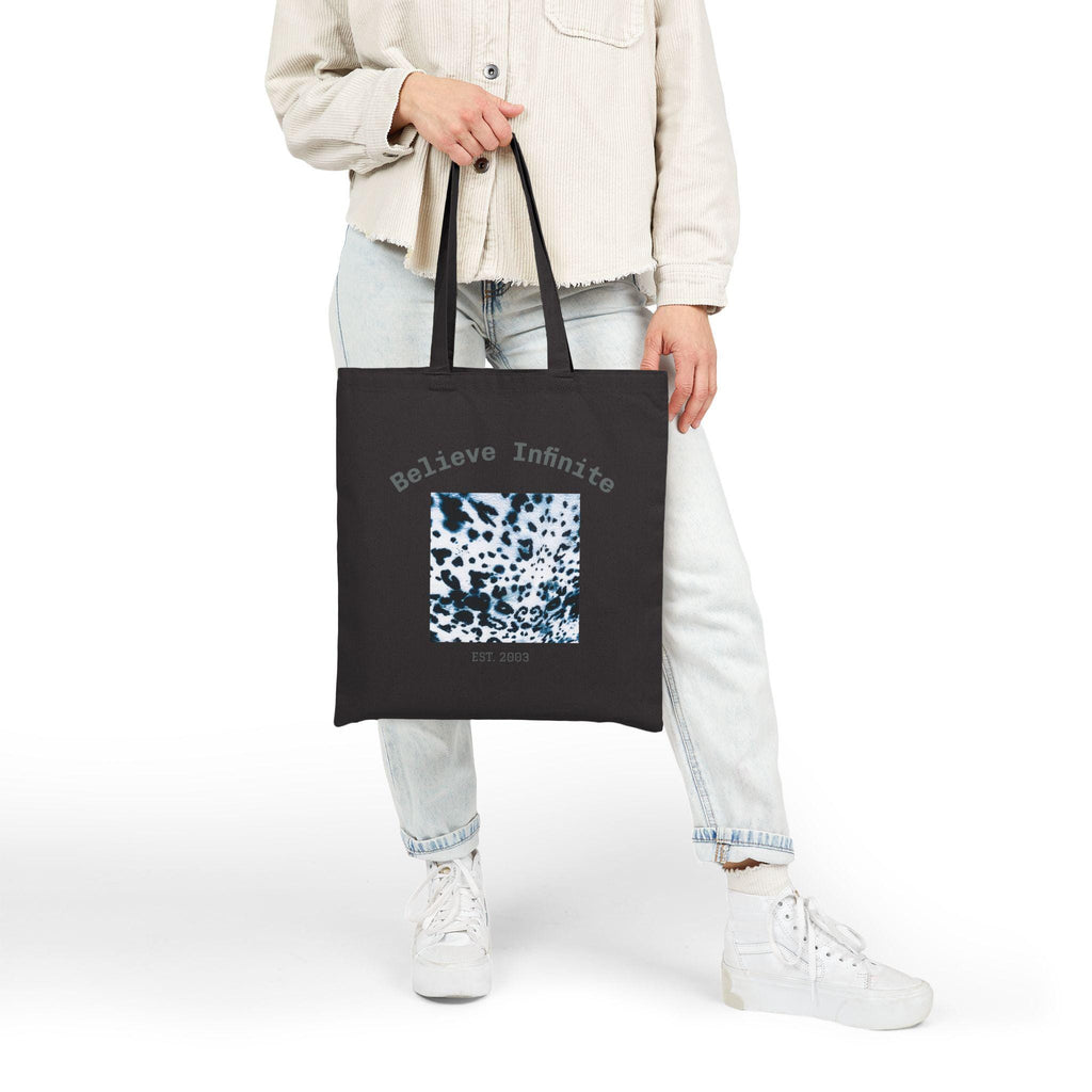 Believe Infinite Cotton Canvas Tote Bag: Eco-Friendly Reusable Shopping Bag