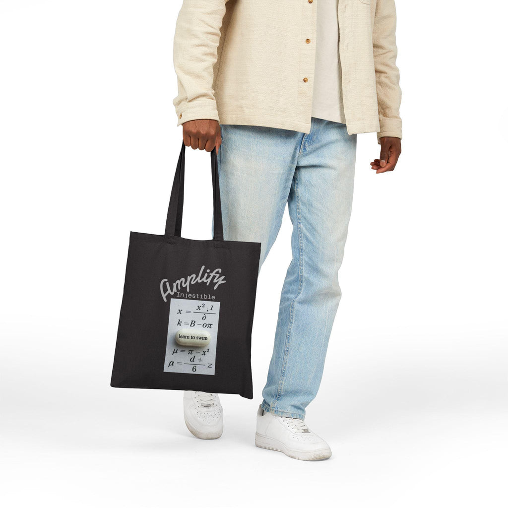 Inspirational Cotton Canvas Tote Bag: Math Equations Graphic