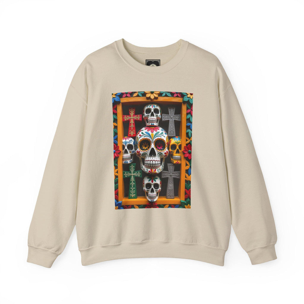 Day Of The Dead Crewneck Sweatshirt - Cozy Unisex Sweatshirt, Fall Fashion, Halloween Gift, Day of the Dead Apparel, Graphic Pullover