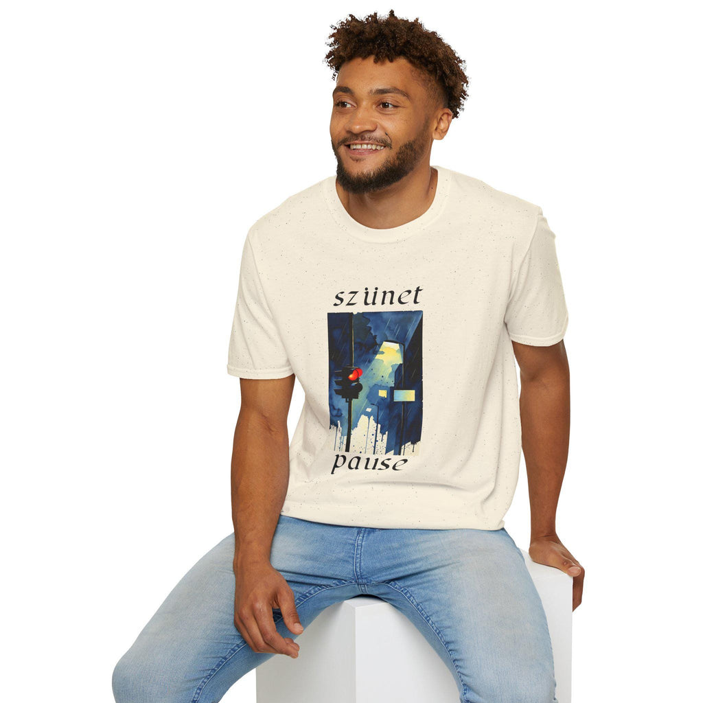 Pause Artistic T-Shirt – Unisex Softstyle Tee with Unique Graphic