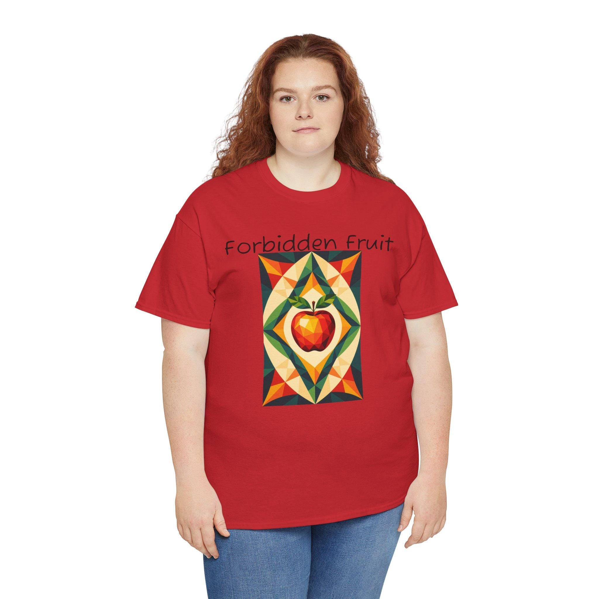 Forbidden Fruit Graphic Tee: Unisex Heavy Cotton, Art Lover Gift