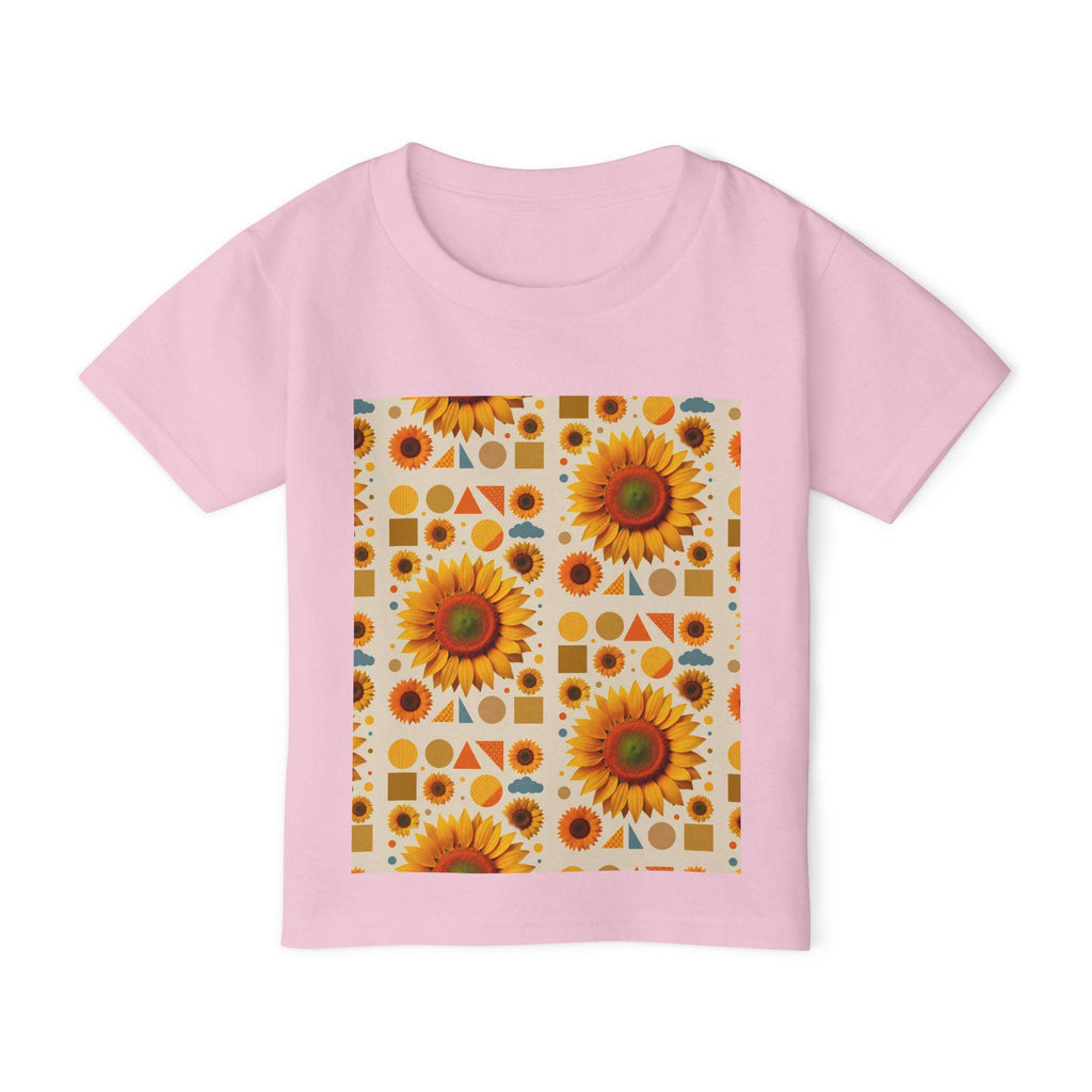 Sunflower Print Toddler T-shirt – Fun Summer Cotton Tee
