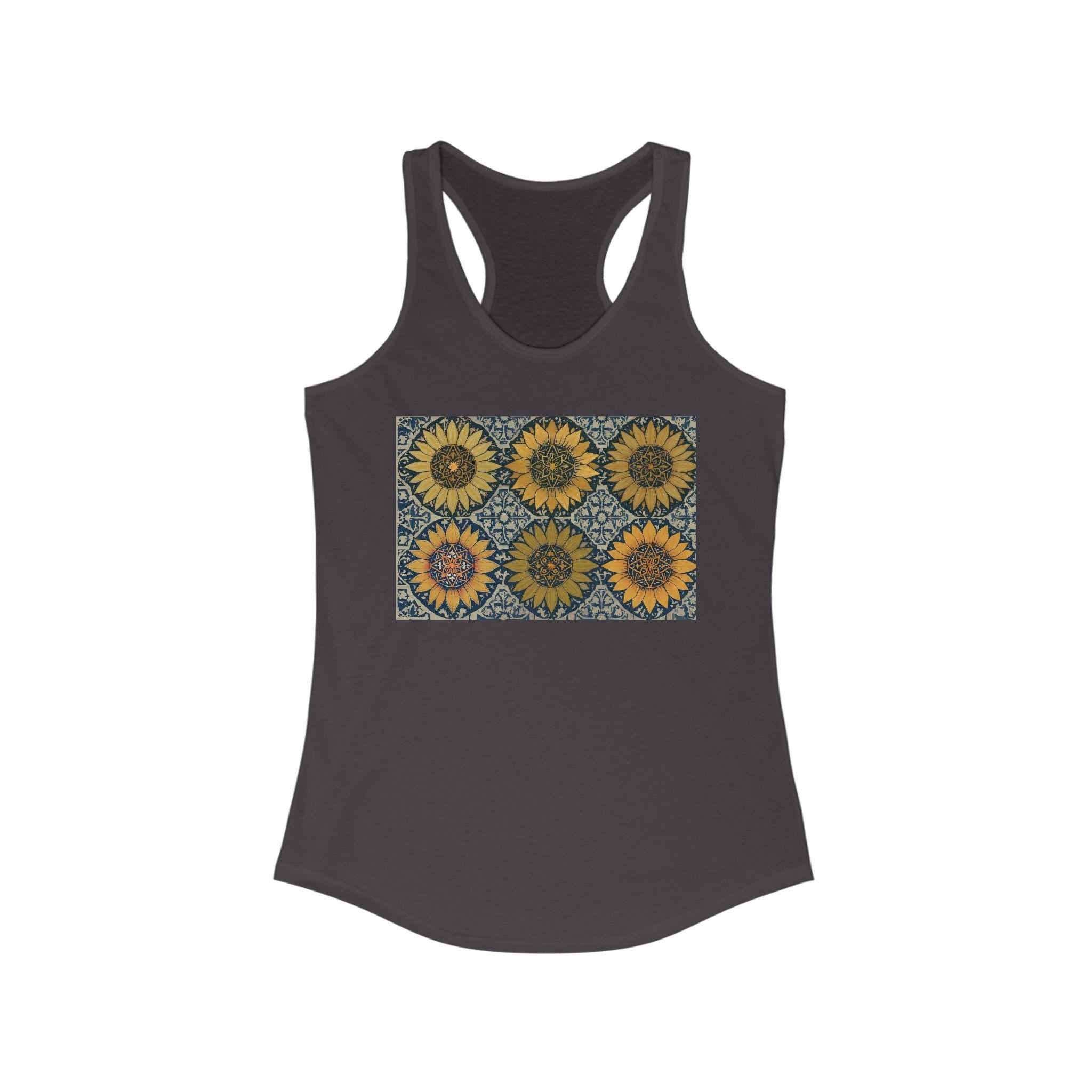 Sunflower love, Women's Ideal Racerback Tank