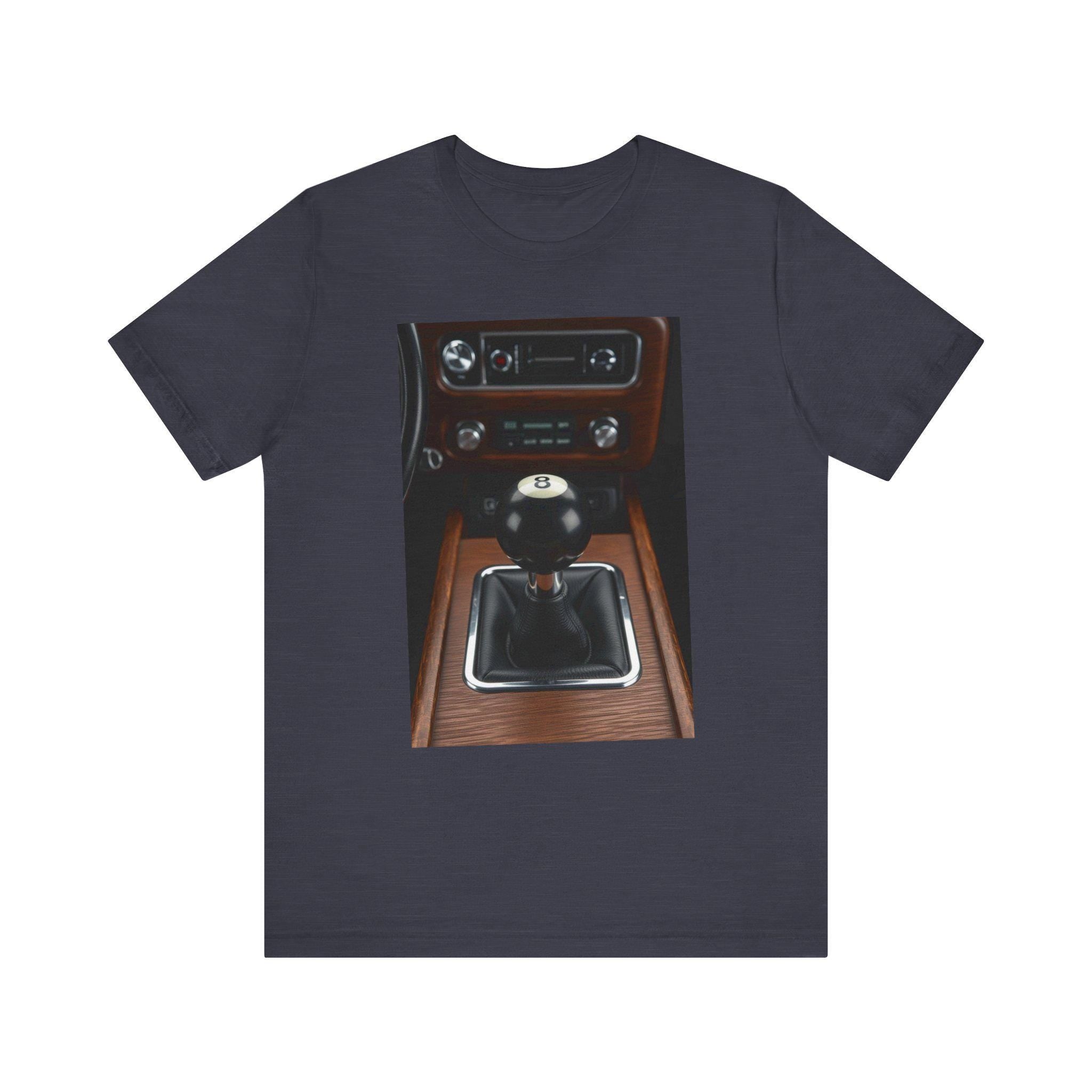 Retro Car 8-Ball Gear Shift T-Shirt: Vintage Automotive Enthusiast Tee