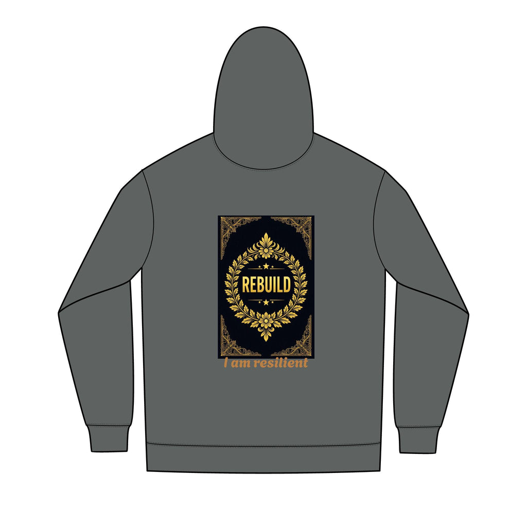 Eco-Friendly Re-Fleece Hoodie: 'Rebuild' Graphic, Full Zip